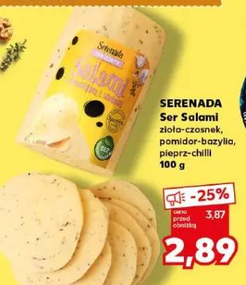 Ser Salami zioło-czosnek, pomidor-bazylia, pieprz-chilli