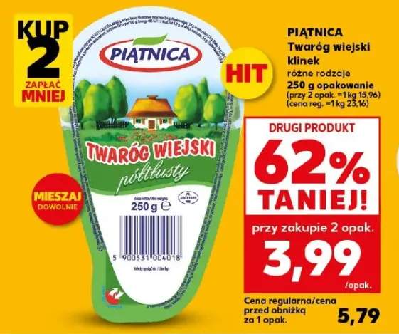 Twaróg wiejski półtłusty różne rodzaje