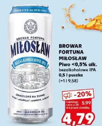 Piwo <0,5% alk. bezalkoholowe IPA