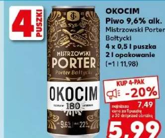 Piwo 9,6% alk. Tatrzański Porter Bałtycki