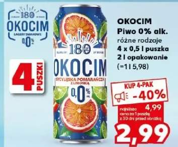 Piwo 0% alk. różne rodzaje