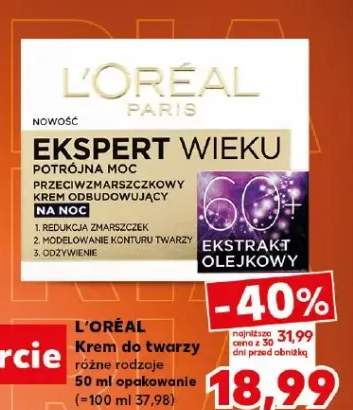 Krem do twarzy ekspert wieku przeciwzmarszczkowy odbudowujący na noc