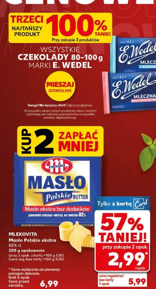 Masło polskie ekstra 82% 200g opakowanie