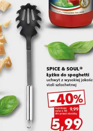 Łyżka do spaghetti uchwyt z wysokiej jakości stali szlachetnej