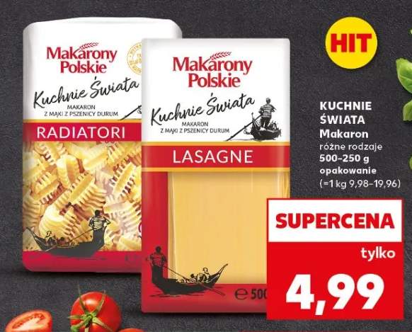 Makaron różne rodzaje