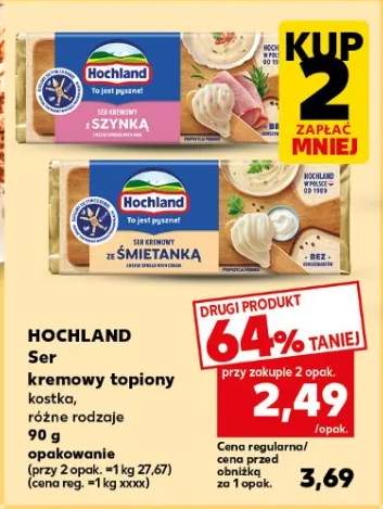 Ser kremowy topiony kostka, różne rodzaje