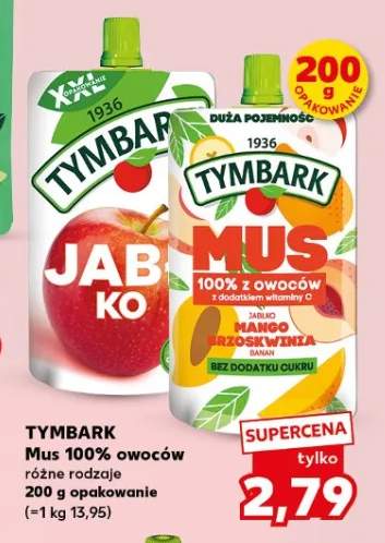 Mus 100% z owoców różne rodzaje