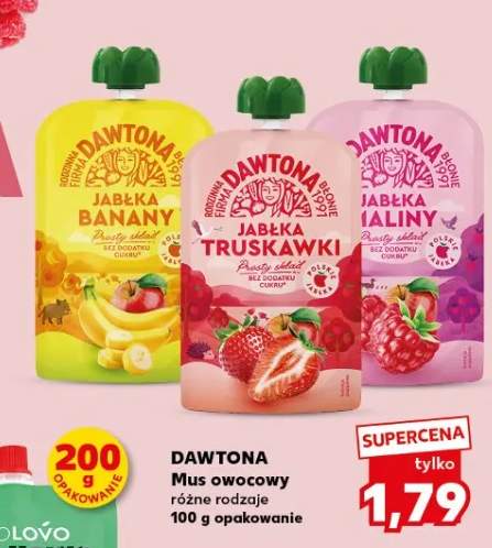 Mus owocowy różne rodzaje