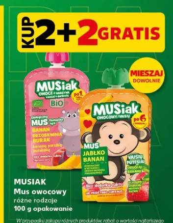 Mus owocowy różne rodzaje