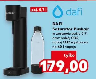 Saturator Pushair w zestawie butla 0,7 l oraz nabój CO2, nabój CO2 wystarcza na 60 l napoju