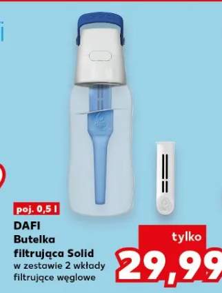 Butelka filtrująca Solid w zestawie 2 wkłady filtrujące węglowe