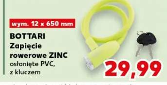 Zapięcie rowerowe ZINC osłonięte PVC, z kluczem