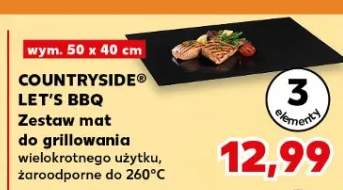 Zestaw mat do grillowania wielokrotnego użytku, żaroodporne do 260°C
