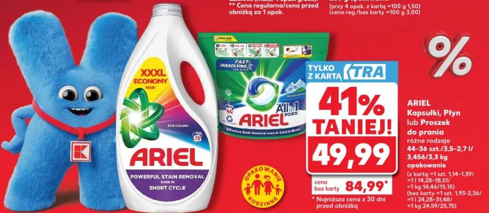 Kapsułki, płyn lub proszek do prania różne rodzaje