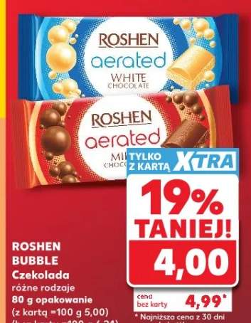 Bubble czekolada różne rodzaje