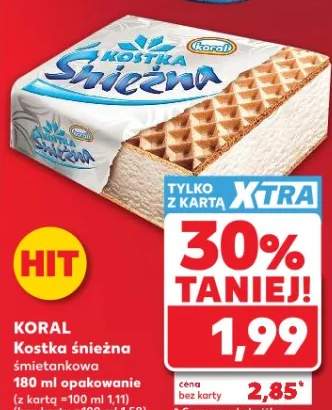 Kostka śnieżna śmietankowa