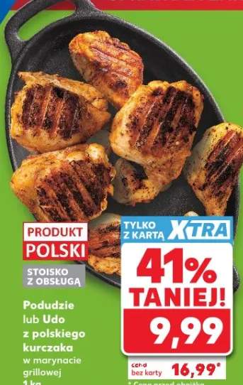 Podudzie lub udo z polskiego kurczaka w marynacie grillowej