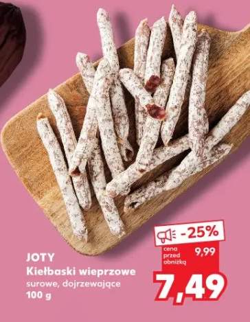 Kiełbaski wieprzowe surowe, dojrzewające