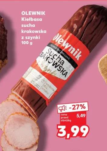 Kiełbasa sucha krakowska z szynki