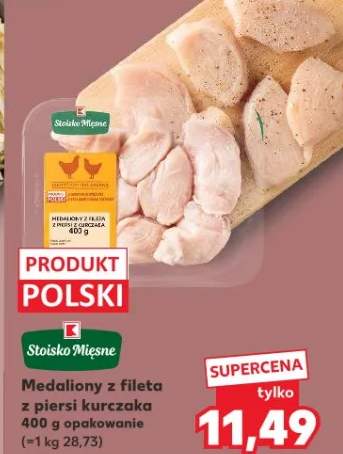 Medaliony z fileta z piersi kurczaka