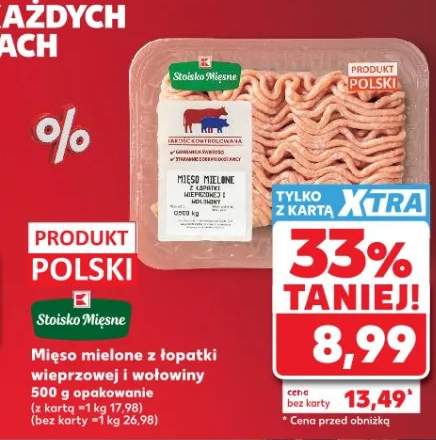 Mięso mielone z łopatki wieprzowej i wołowiny