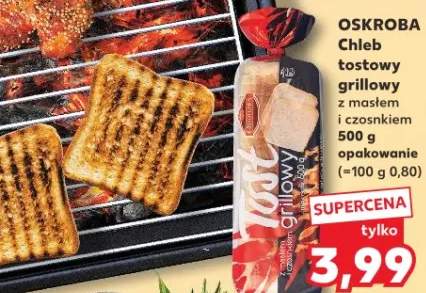 Chleb tostowy grillowy z masłem i czosnkiem