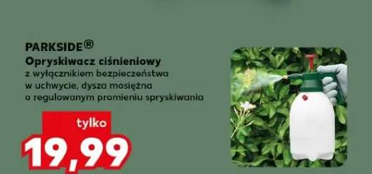 Opryskiwacz ciśnieniowy z wyłącznikiem bezpieczeństwa w uchwycie, dysza mosiężna o regulowanym promieniu spryskiwania