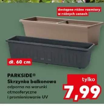 Skrzynka balkonowa odporna na warunki atmosferyczne i promieniowanie UV dł. 60cm