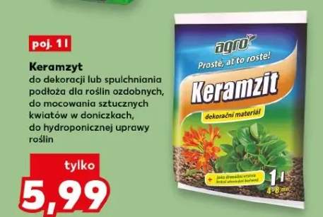Keramzyt do dekoracji lub spulchniania podłoża