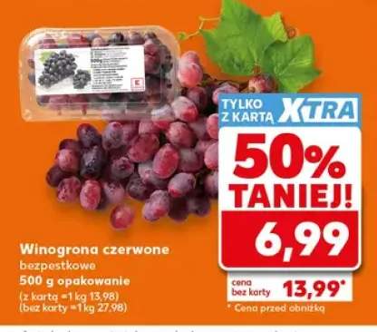 Winogrona czerwone bezpestkowe