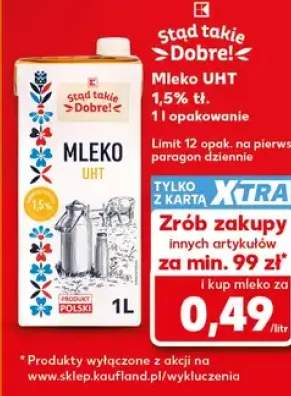 Mleko UHT Stąd Takie Dobre 1,5% tłuszczu