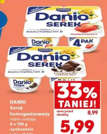 Serek homogenizowany Danio z kawałkami czekolady Danone