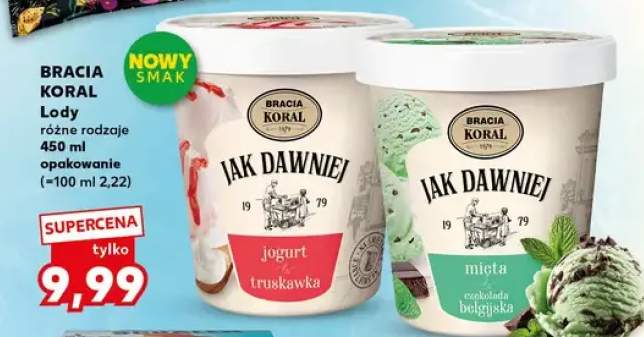 Lody Bracia Koral Jak Dawniej mięta czekolada belgijska