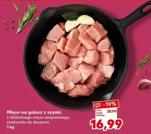 Mięso na gulasz z szynki z delikatnego mięsa wieprzowego znakomite do duszenia