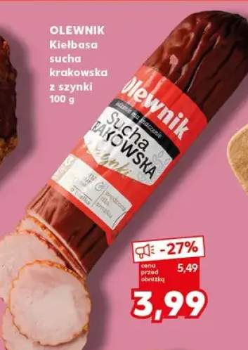Kiełbasa sucha krakowska z szynki Olewnik