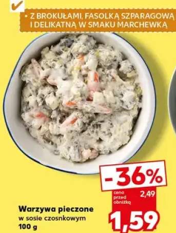 Warzywa pieczone w sosie czosnkowym