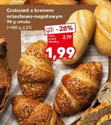Croissant z kremem orzechowo-nugatowym