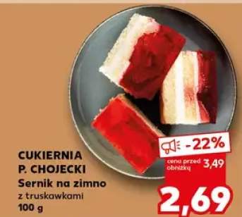 Sernik na zimno z truskawkami Cukiernia P.Chojecki