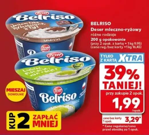 Deser mleczno-ryżowy Belriso Zott