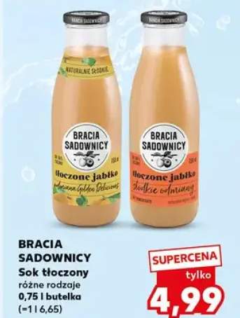 Sok tłoczony jabłko słodkie odmiany Bracia Sadownicy