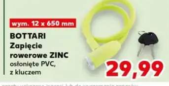Zapięcie rowerowe Bottari Zinc osłonięte PVC na klucz