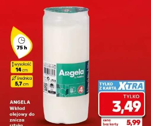 Wkład olejowy do znicza Angela by Bolsius