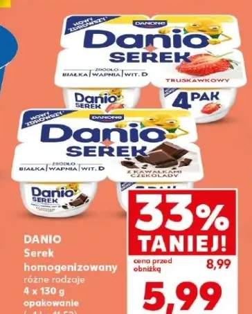 Serek homogenizowany z kawałkami czekolady Danio Danone