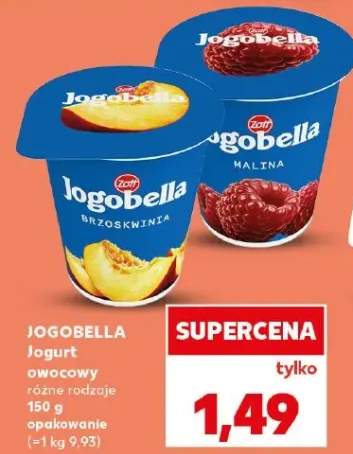 Jogurt owocowy malinowy Jogobella Zott