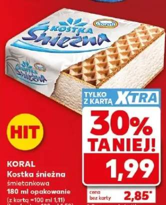 Kostka śnieżna śmietankowa Koral