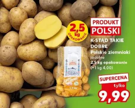 K-Stąd Takie Dobre Polskie ziemniaki jadalne 2,5kg opakowanie
