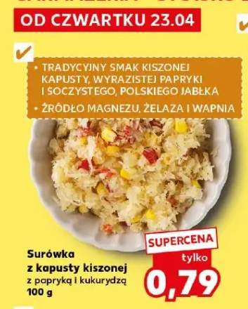 Surówka z kapusty kiszonej z papryką i kukurydzą