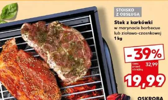 Stek z karkówki w marynacie ziołowo-czosnkowej