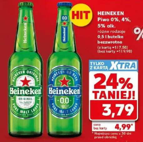 Piwo Heineken 0% 4% 5% alk.