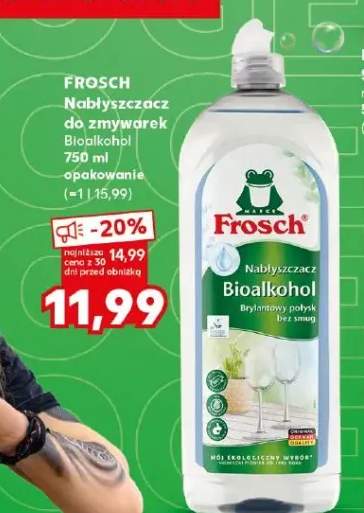 Nabłyszczacz do zmywarek Frosch Bioalkohol